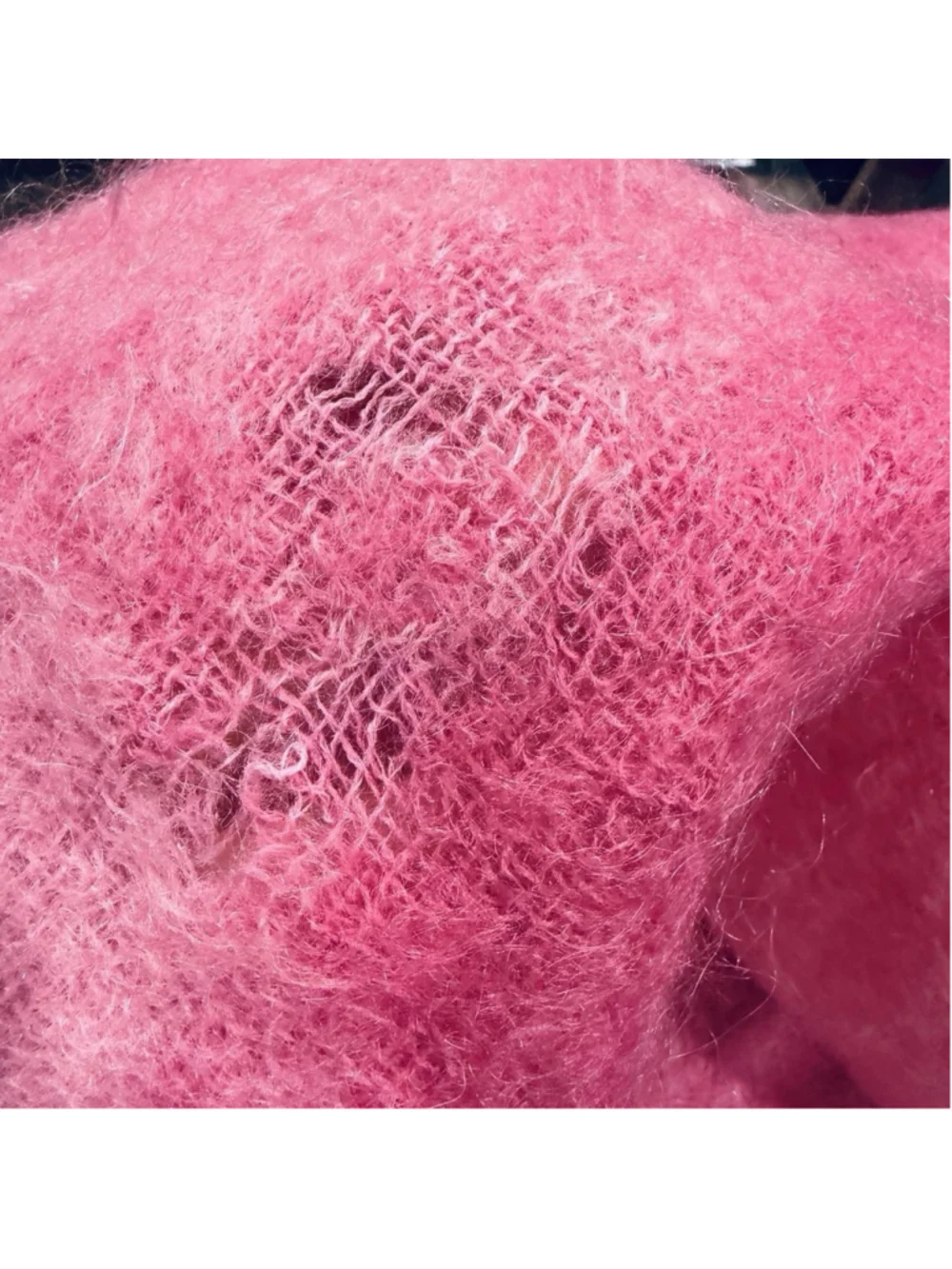 Vintage Cul Rosse Australia Pink Mohair Throw Blanket Fringe 56x72 Barbiecore